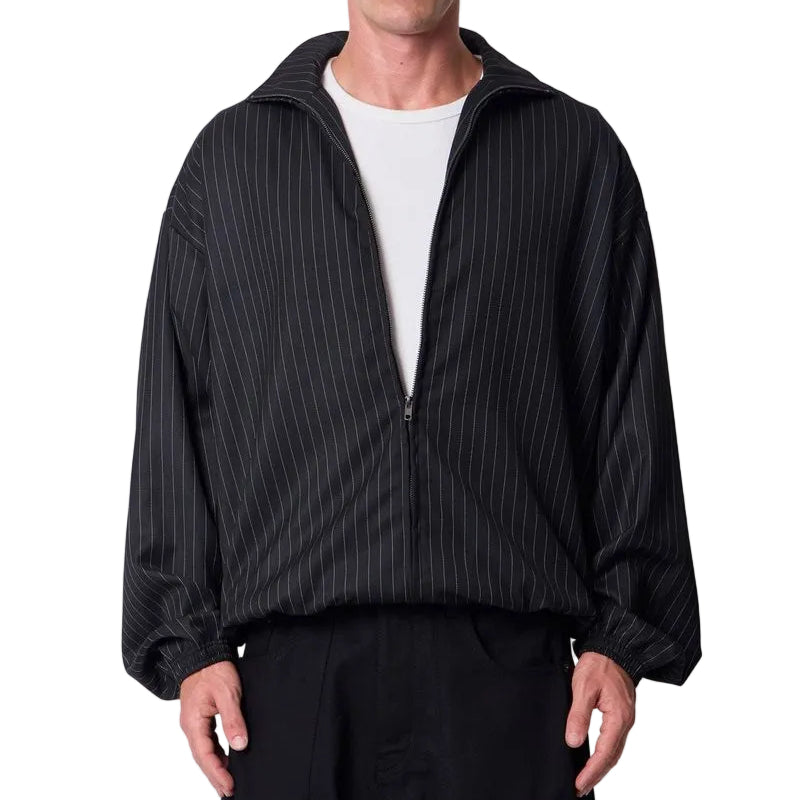 MNML Striped Track Jacket - Black