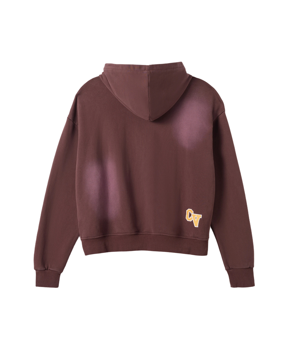 AZVA Crooked Cactus Zip Hoodie Brown