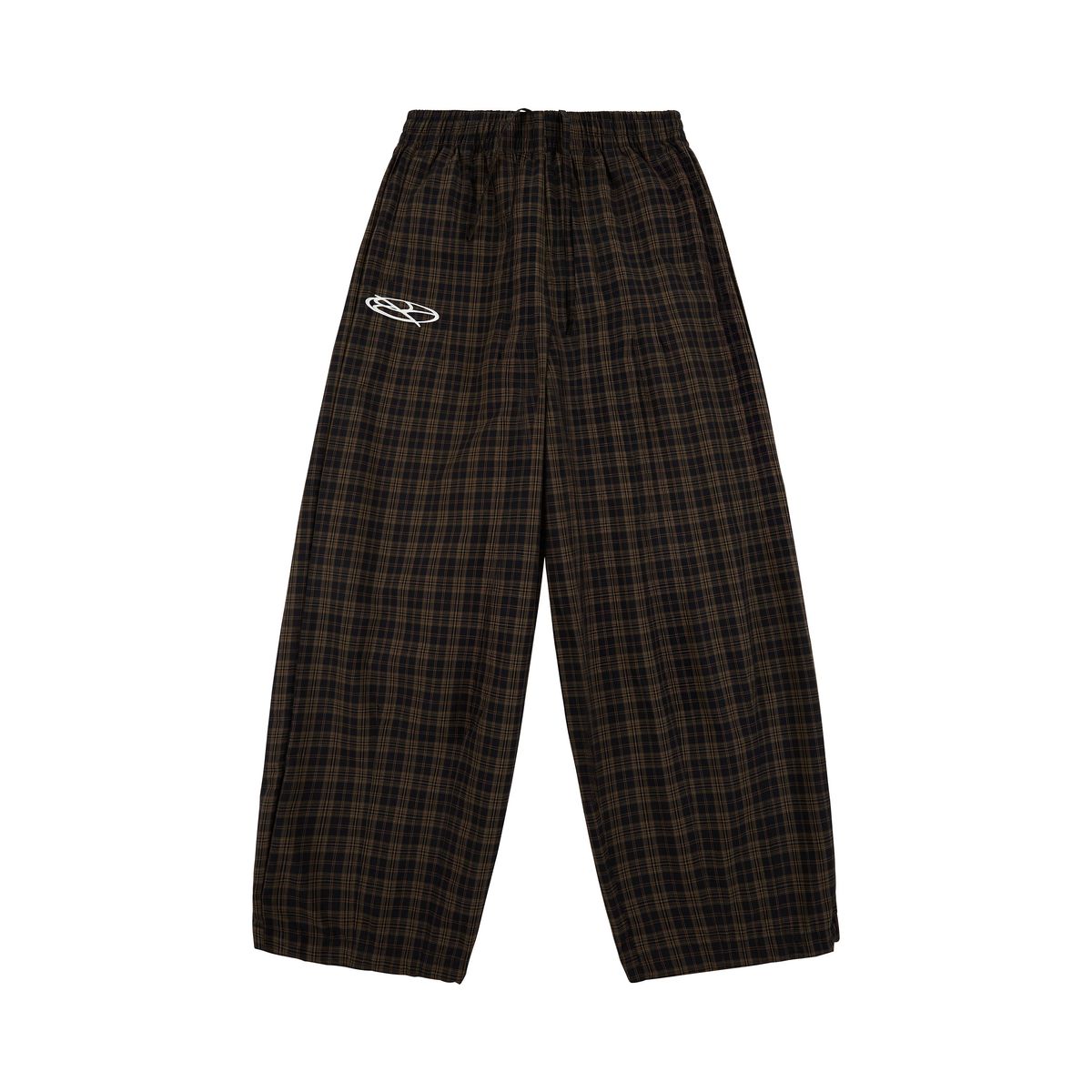 BOREDOM KILLS Lounge Plaid Track Pants (black/brown)