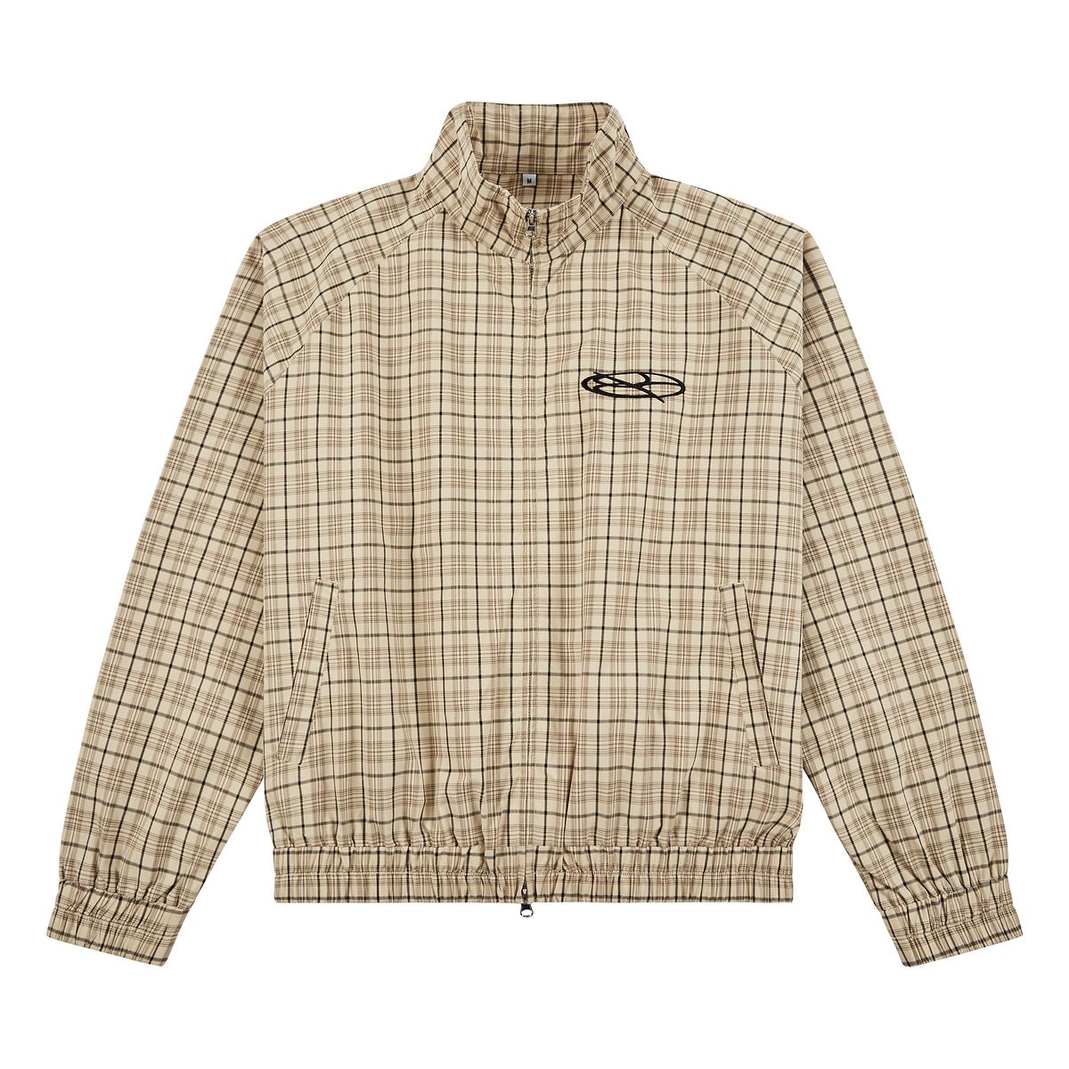 BOREDOM KILLS Lounge Plaid Track Jacket Khaki