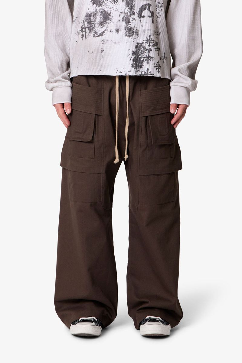 MNML Strapped Cargo Pants - Brown