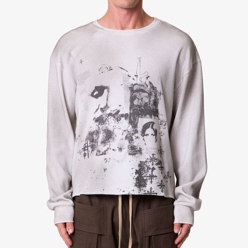 MNML Disobedience Thermal L/S Tee - White