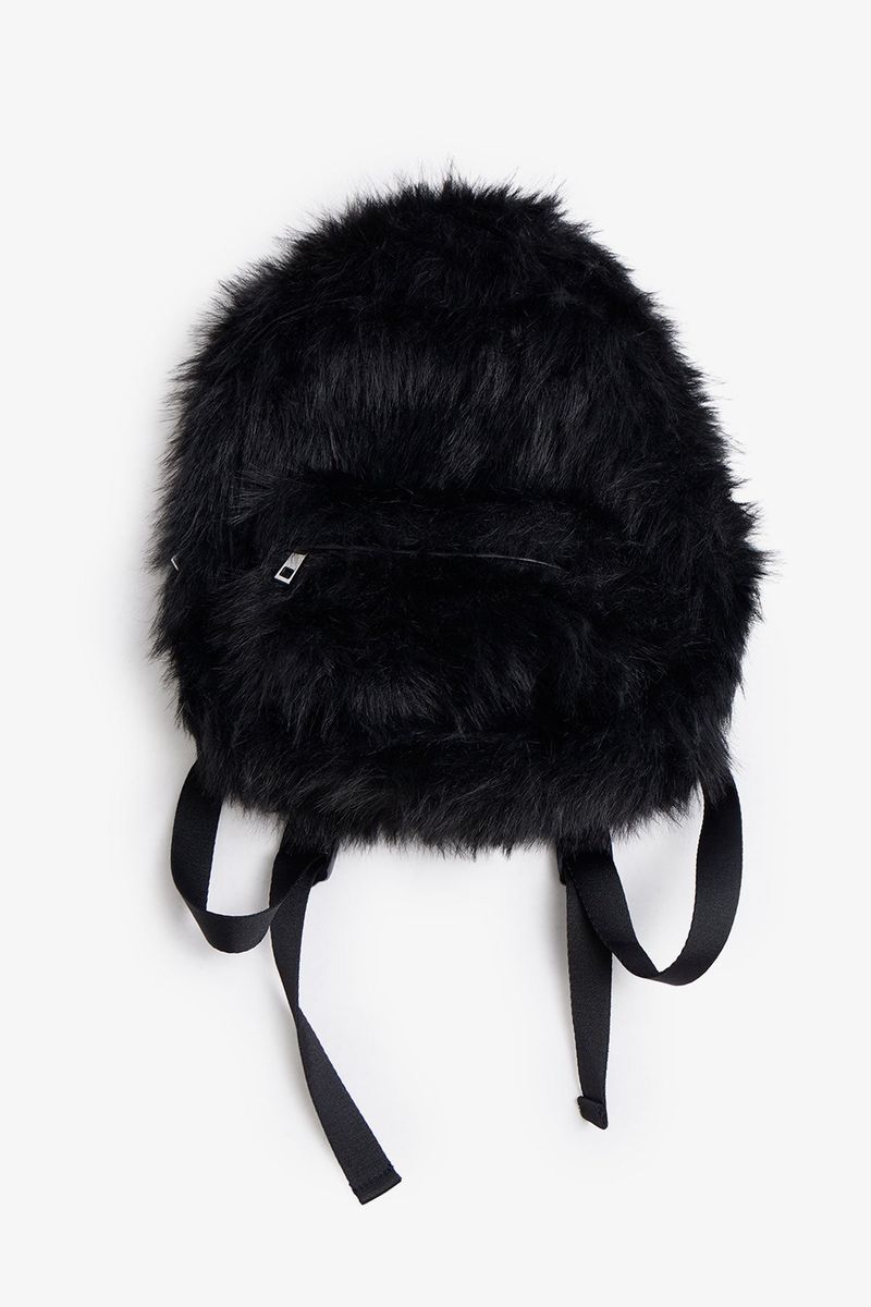 MNML Fur Backpack - Black