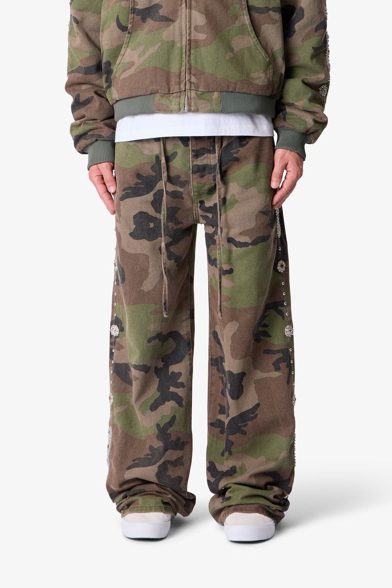 MNML Ultra Wide Mojave Twill Pants - Camo