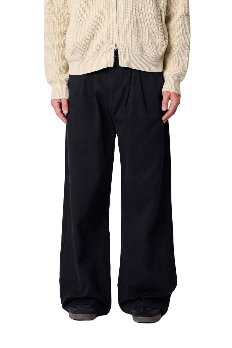 MNML Twill Barrel Trouser - Black