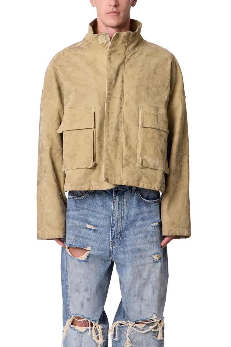 mnml Flocked M65 Jacket - Tan