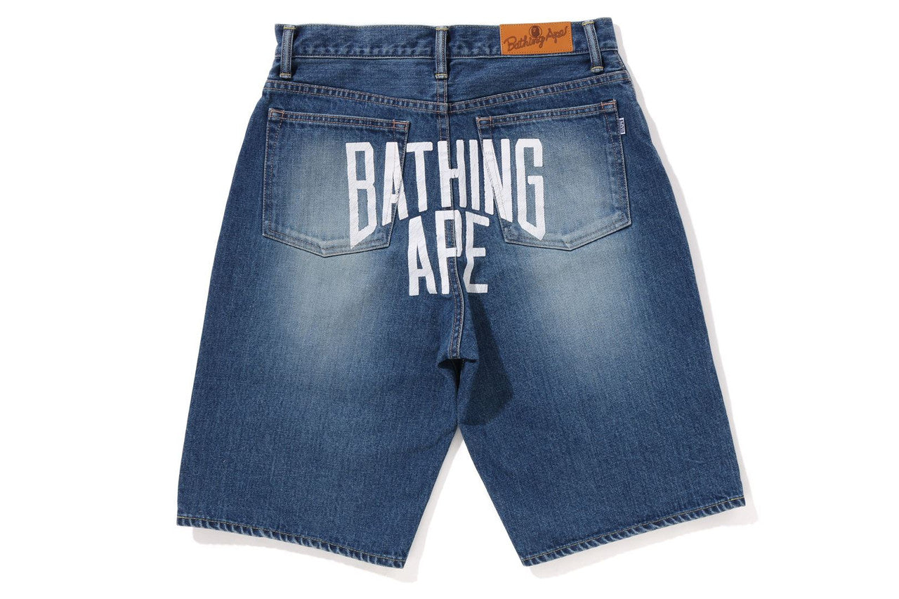 BAPE NYC Logo Denim Shorts