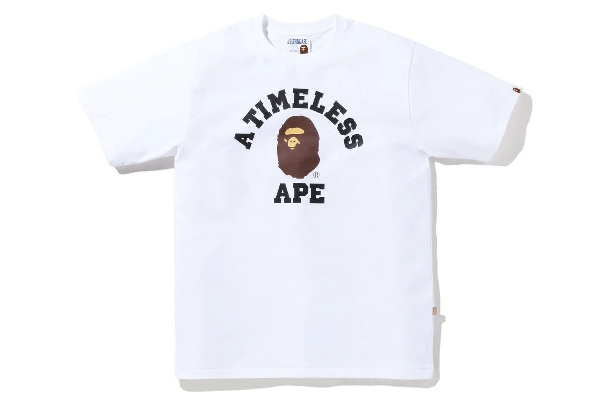 BAPE x JJJJound College Timeless Tee White