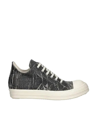 Rick Owens Sneaker Vintage Black Washed Foil-Milk