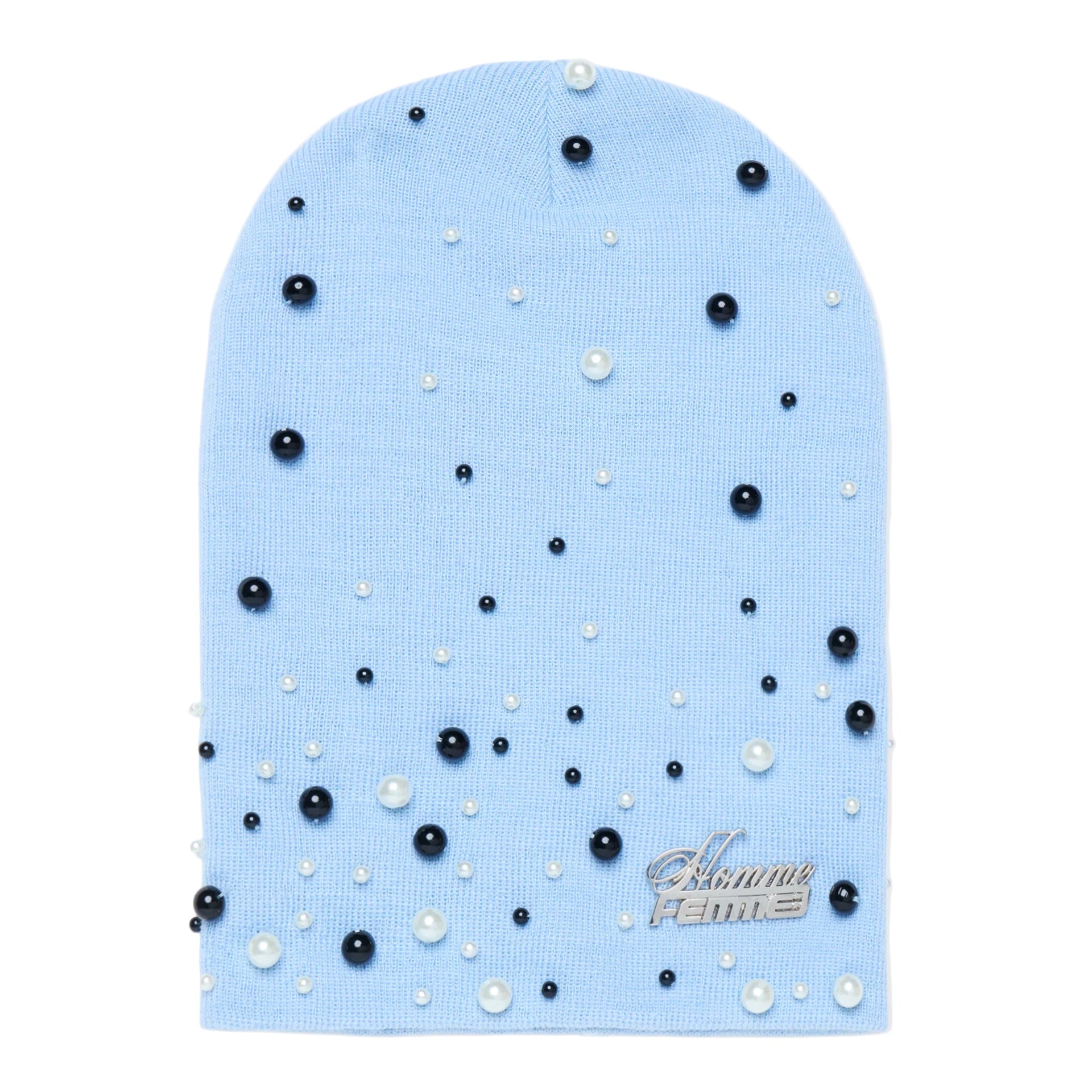 HOMME + FEMME Pearl Beanie Baby Blue