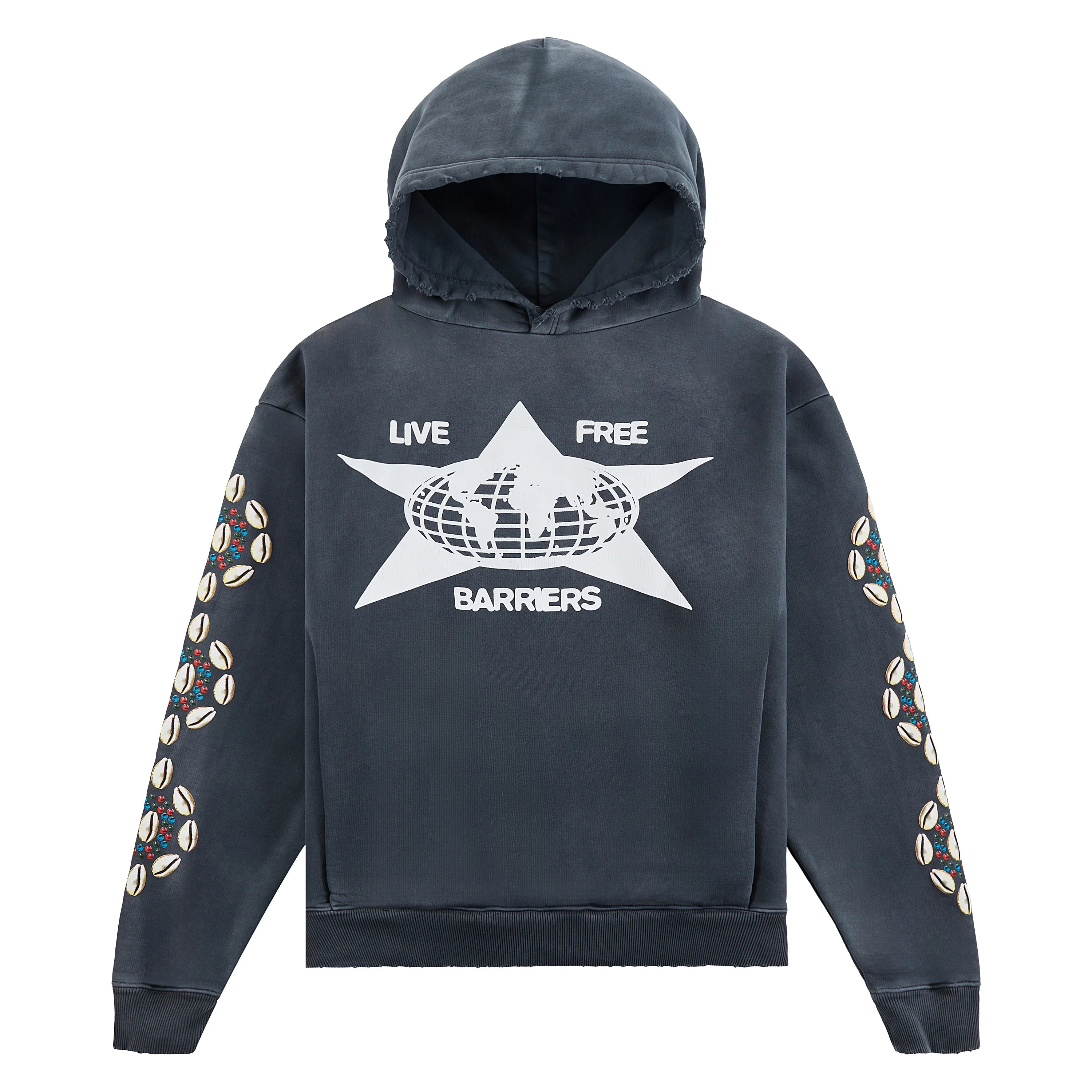 Barriers Cowrie Shell Hoodie Black