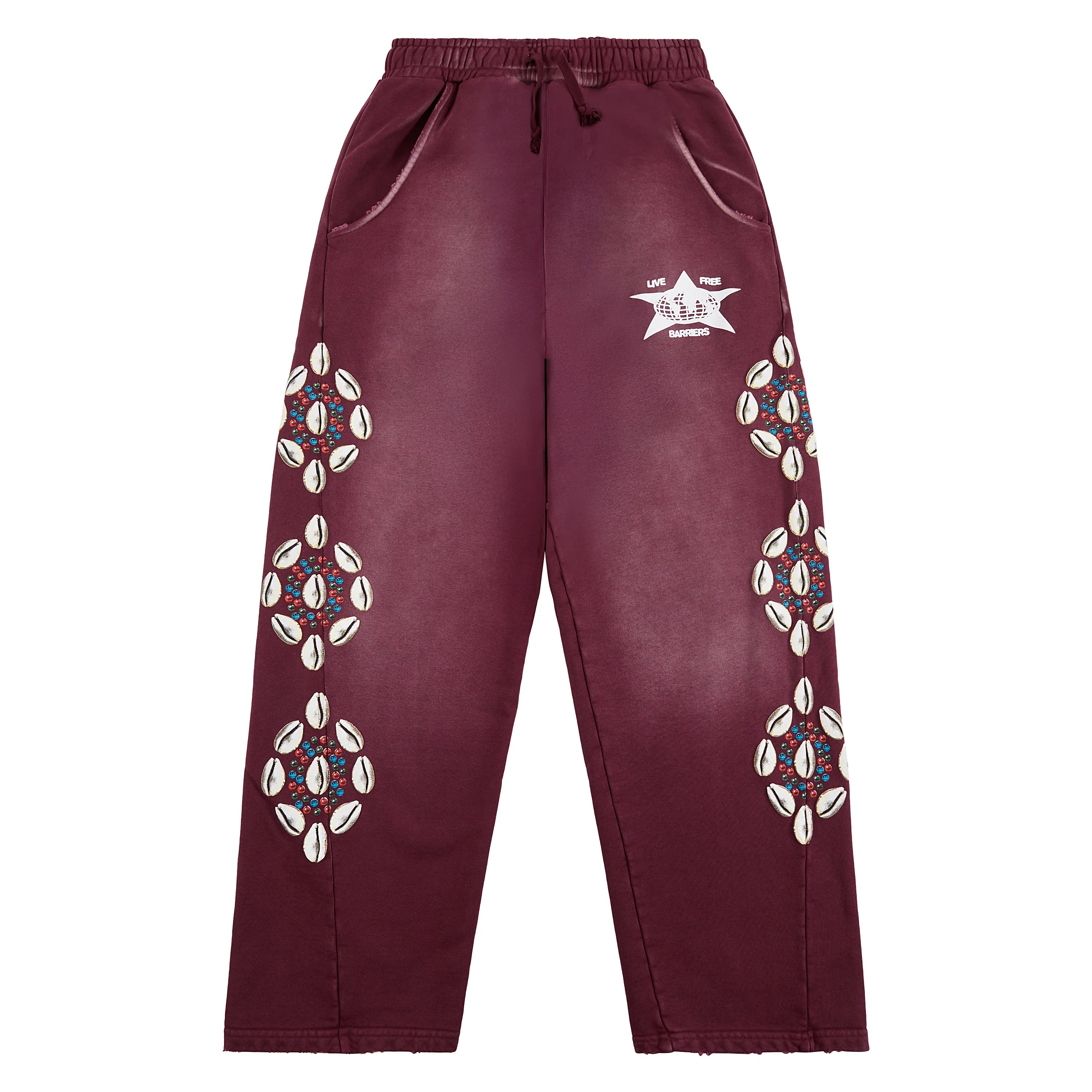 Barriers Cowrie Shell Sweatpant Maroon