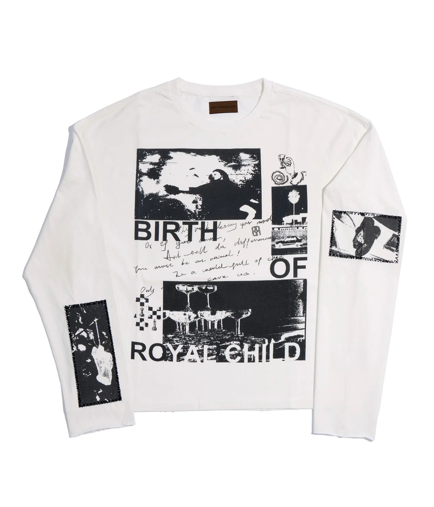 Birth Of a Royal Child 90s Hollywood Long Sleeve Tee White