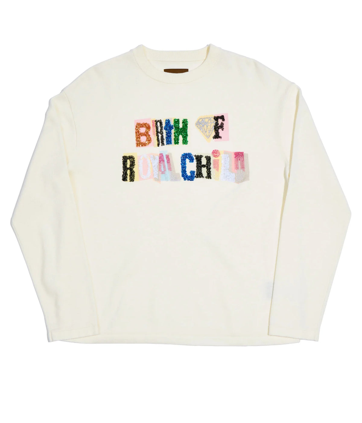 BIRTH OF ROYAL CHILD Sequin Logo Long-Sleeve Tee