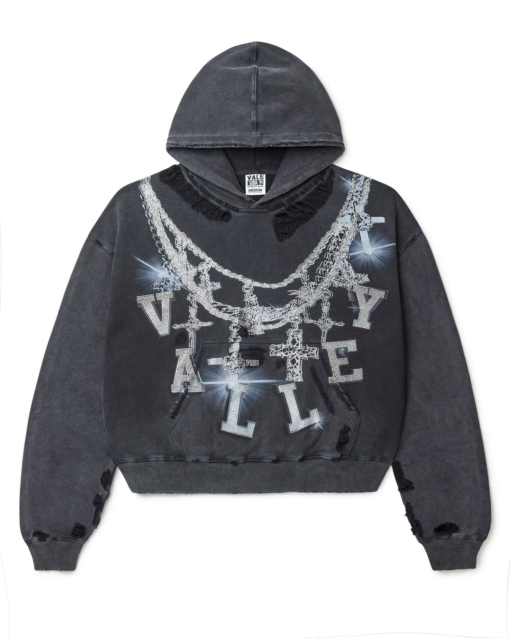 Vale Forever BLACK BIG CHAIN HOODIE