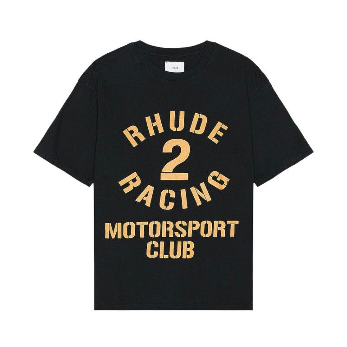 RHUDE Desperado Motorsport Tee in Vintage Black