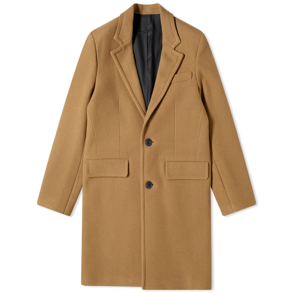 AMI Paris Wool Overcoat Carmel