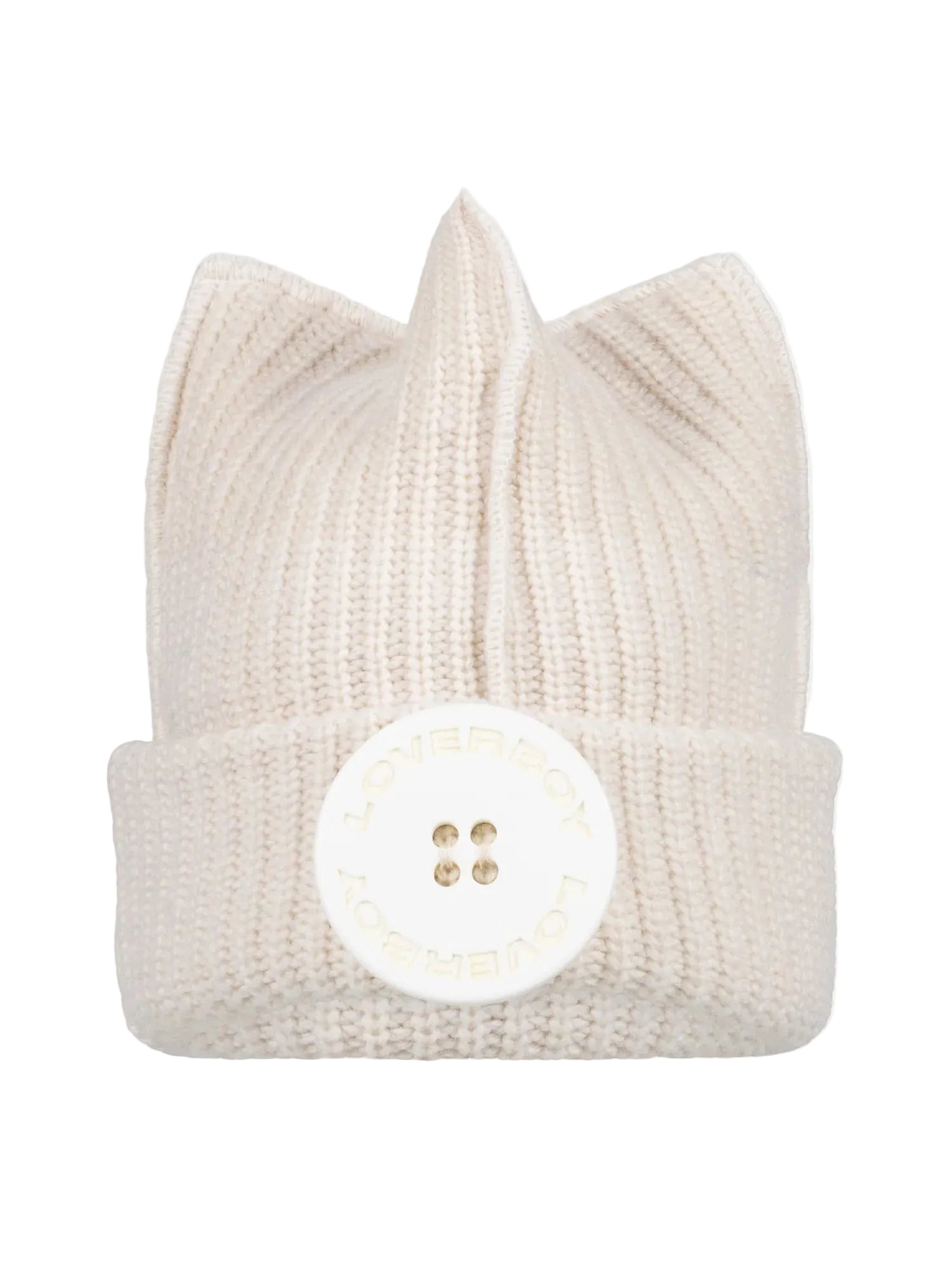 CHARLES JEFFREY LOVERBOY BOX BEANIE ECRU
