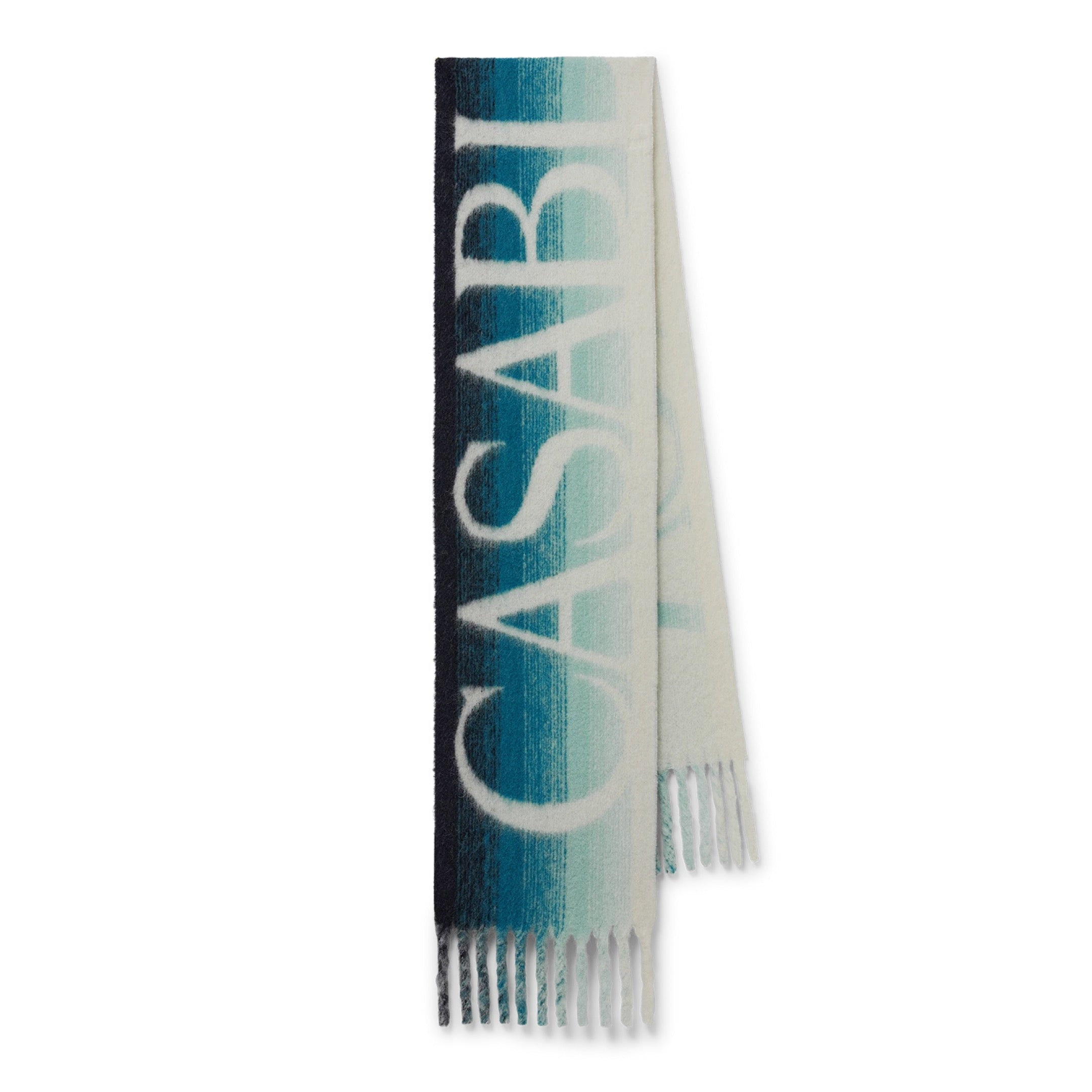 CASABLANCA MIDNIGHT GRADIENT LOGO SCARF