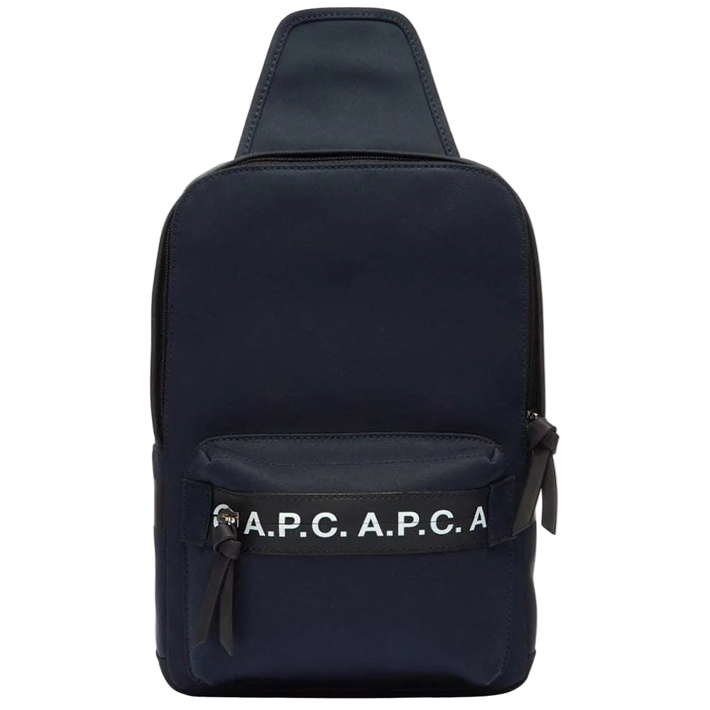 A.P.C. Savile Logo Sling Bag Navy