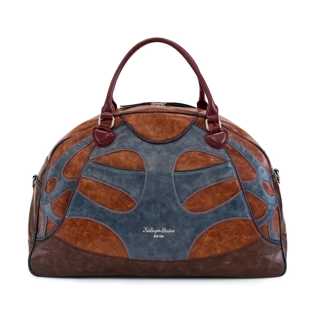 KID SUPER Bowling Bag-Brown/Navy