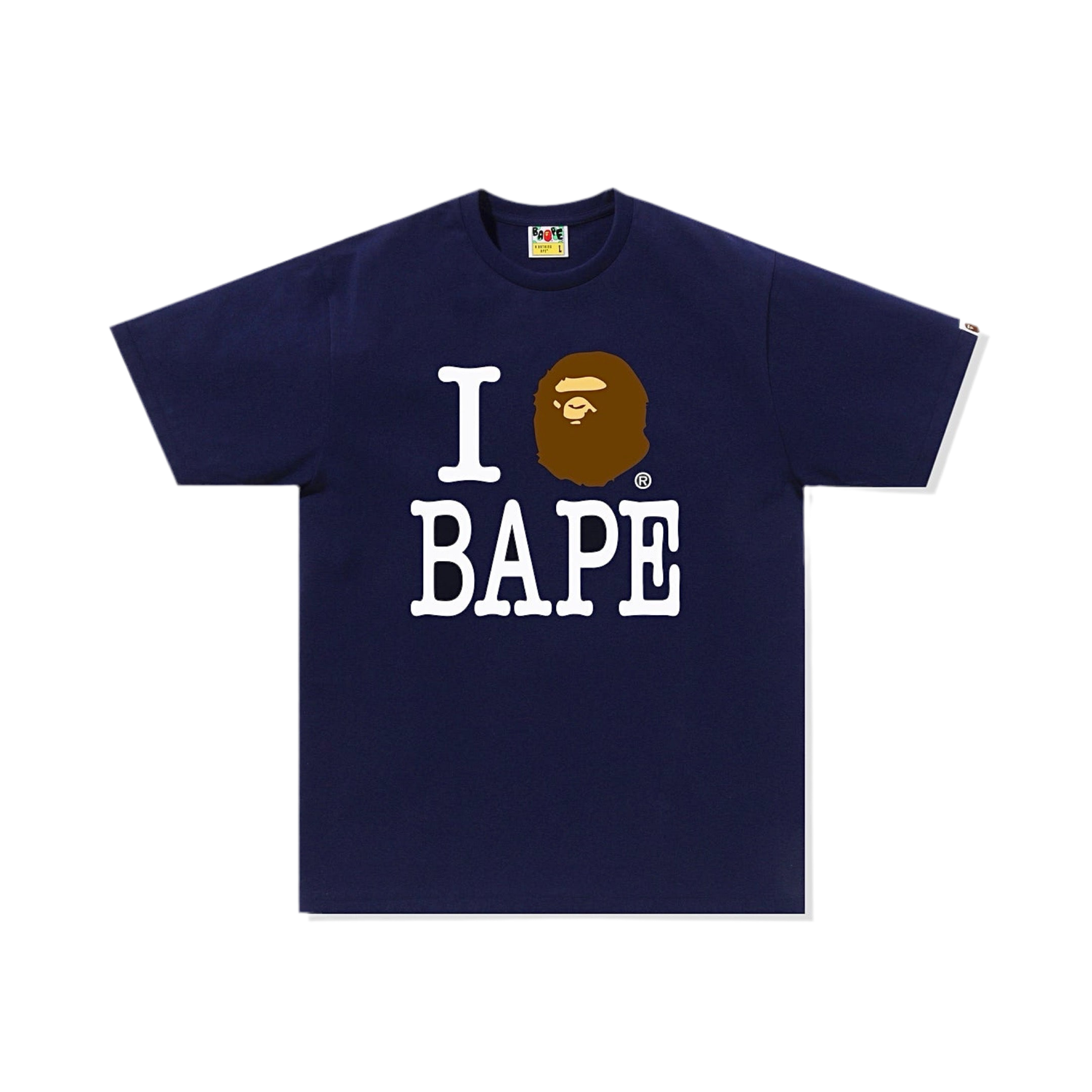 BAPE I HEART BAPE TEE BLUE