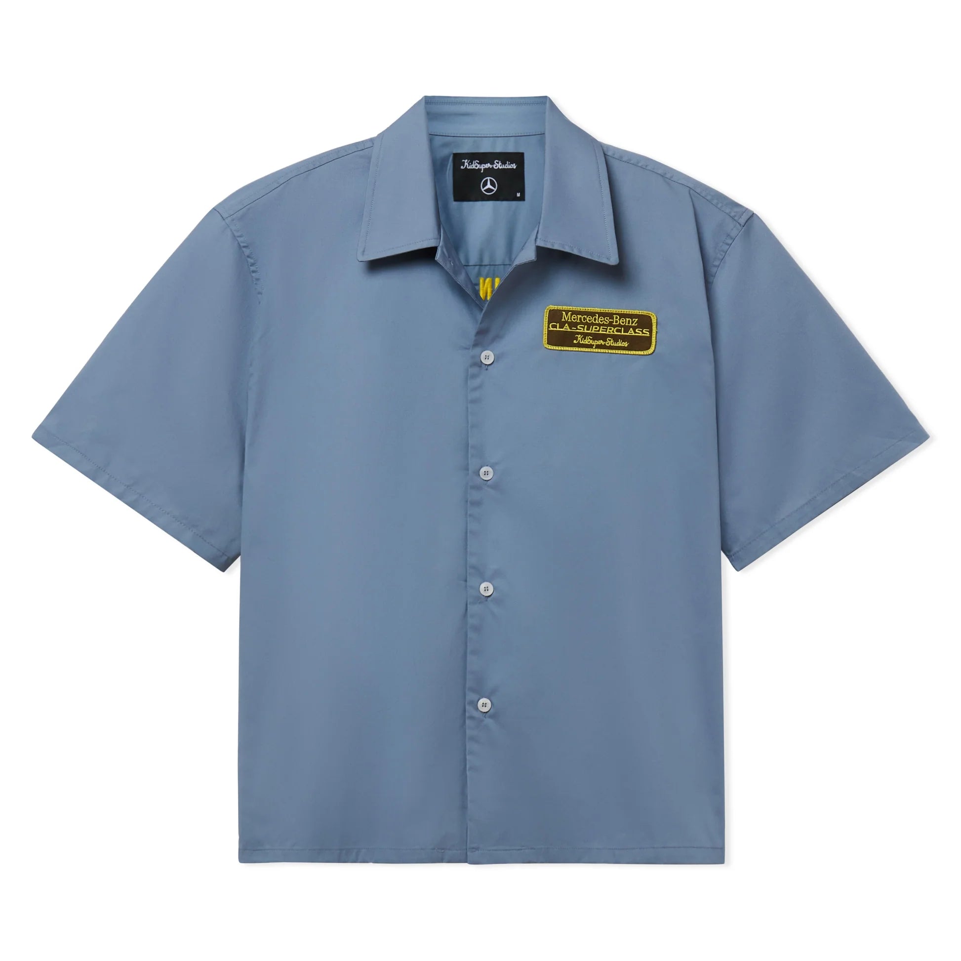 KidSuper X Mercedes Benz Cropped Work Shirt Blue
