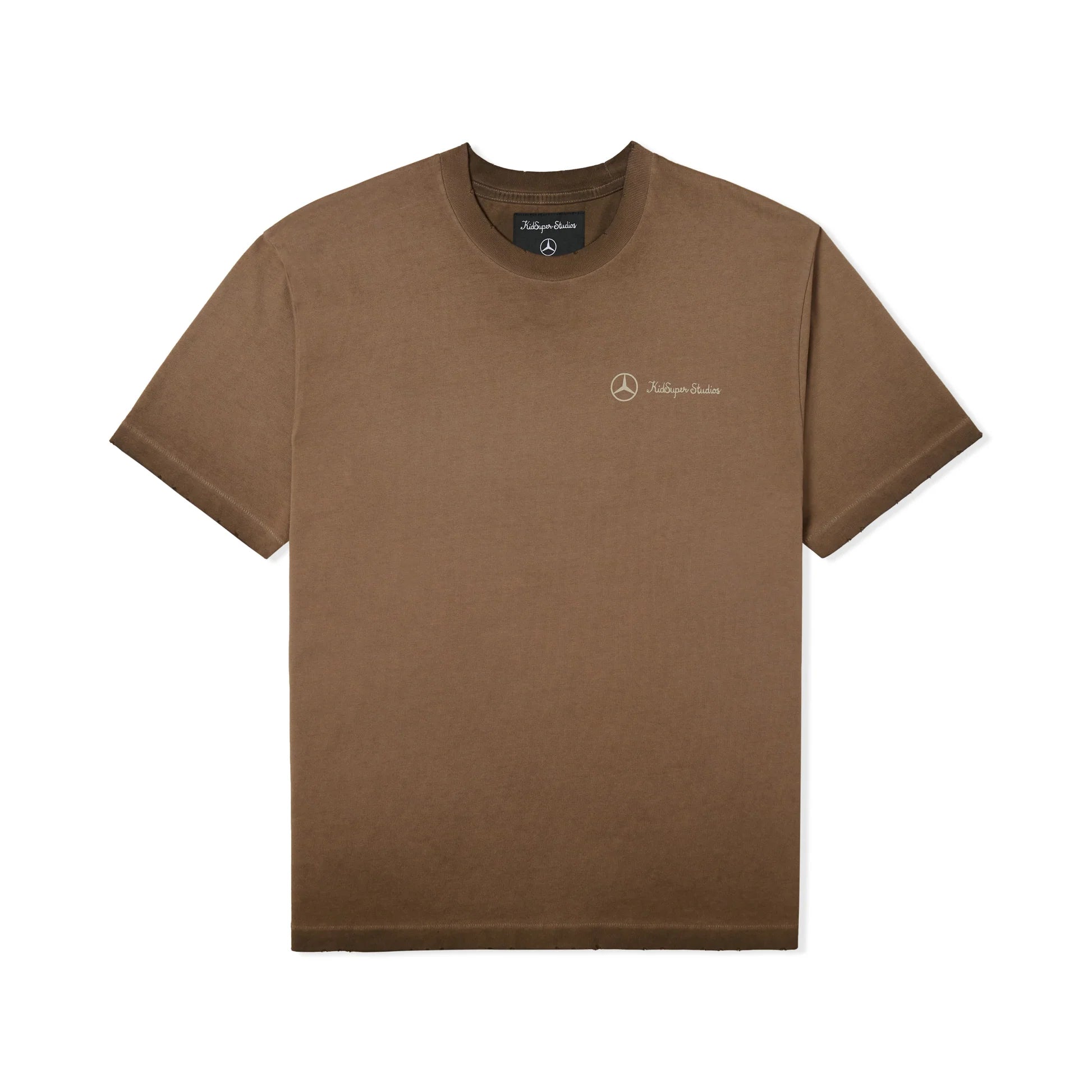 KidSuper X Mercedes Benz Washed Tee Washed Brown