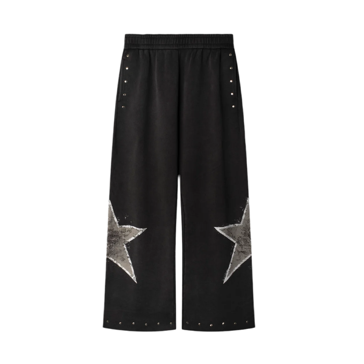 VAGUE STUDIOS STAR STUDDED SWEATPANTS BLACK