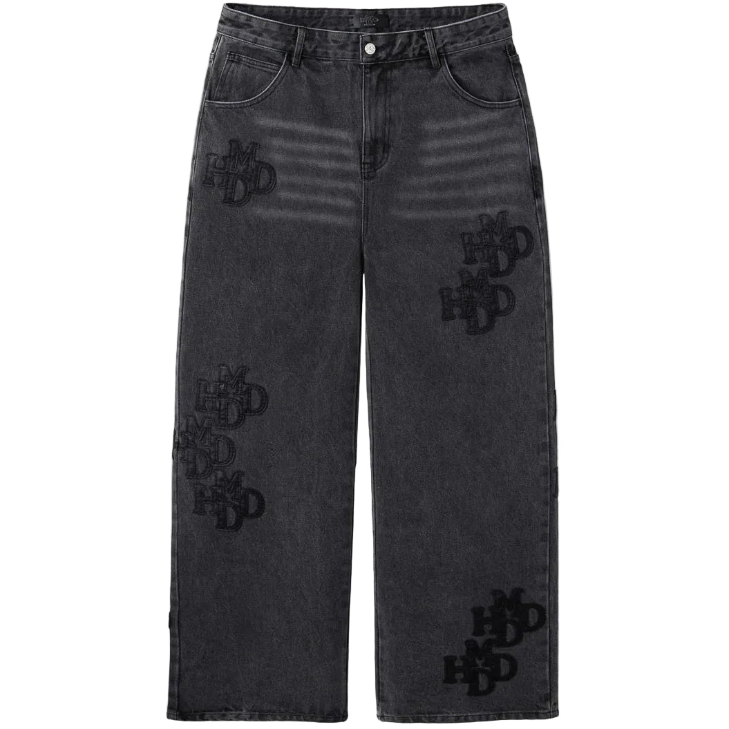 HMDD Black Patch Denim Pants