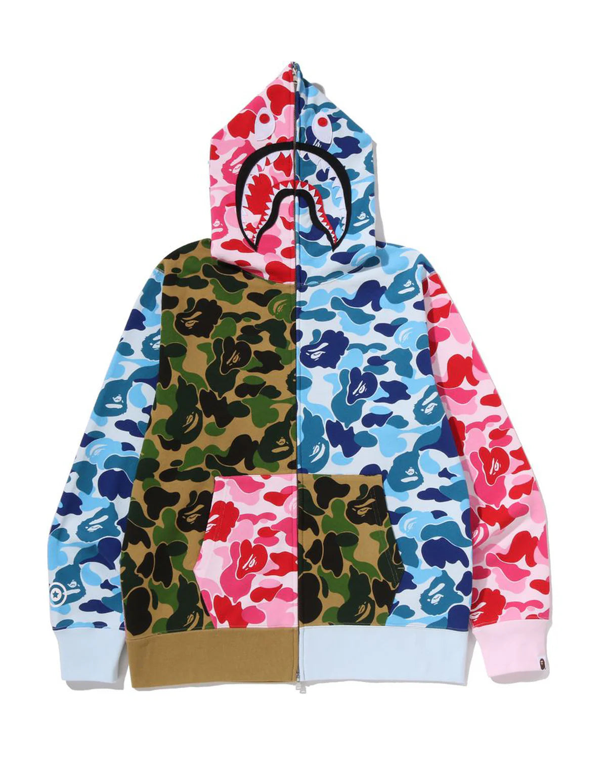 A BATHING APE® Abc Camo Crazy Shark Full Zip Hoodie
