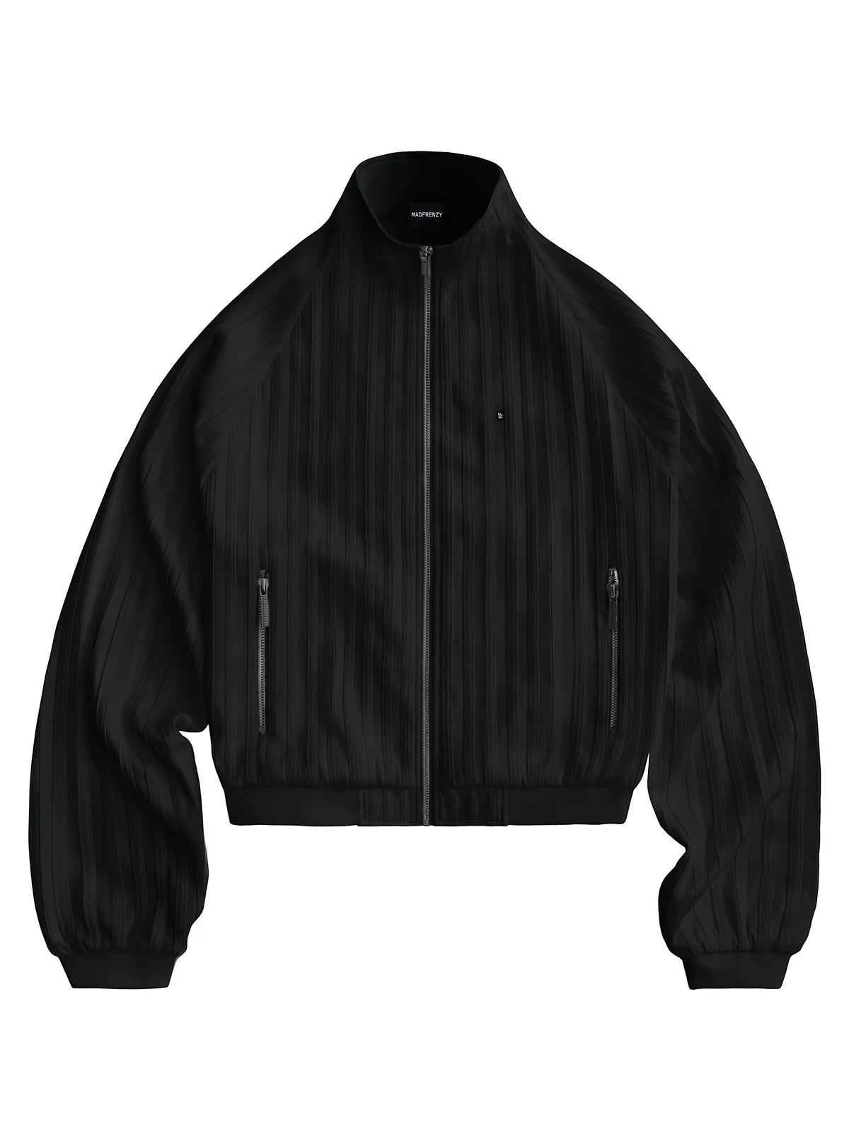 MADFRENZY STRIPED Track Jacket black