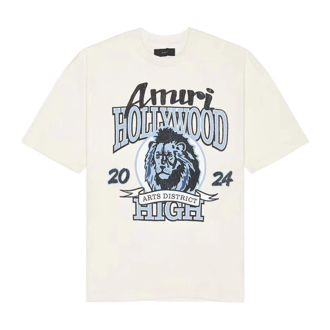 Amiri High Lion Skater Tee Alabaster
