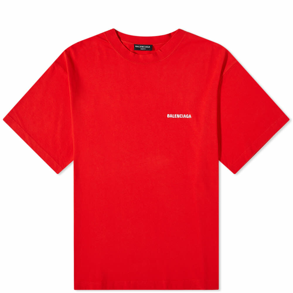 BALENCIAGA BACK LOGO TEE ( RED )