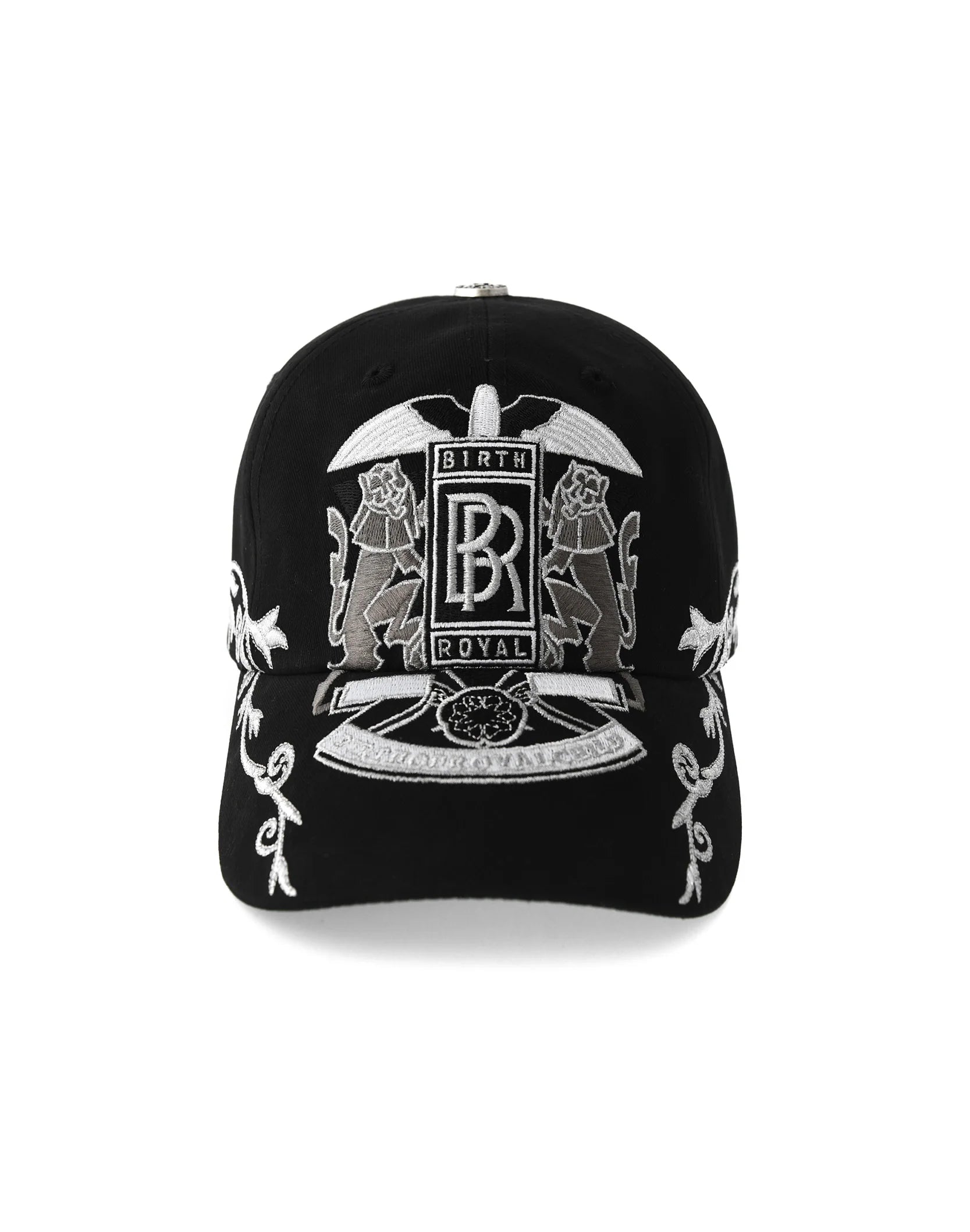 BIRTH OF ROYAL CHILD | Double Lion Embroidered Baseball Cap-BLK