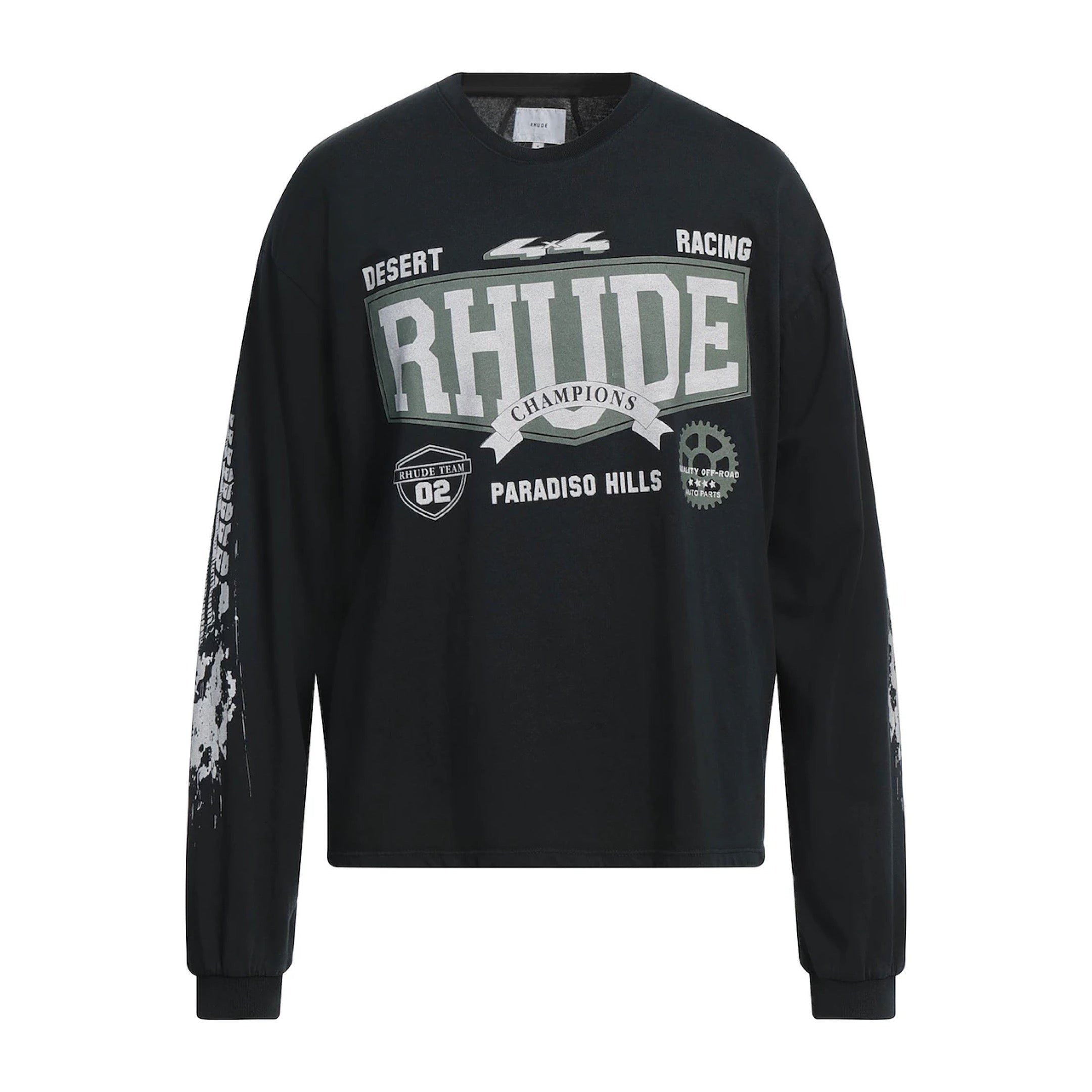 RHUDE VTG BLACK LS TEE