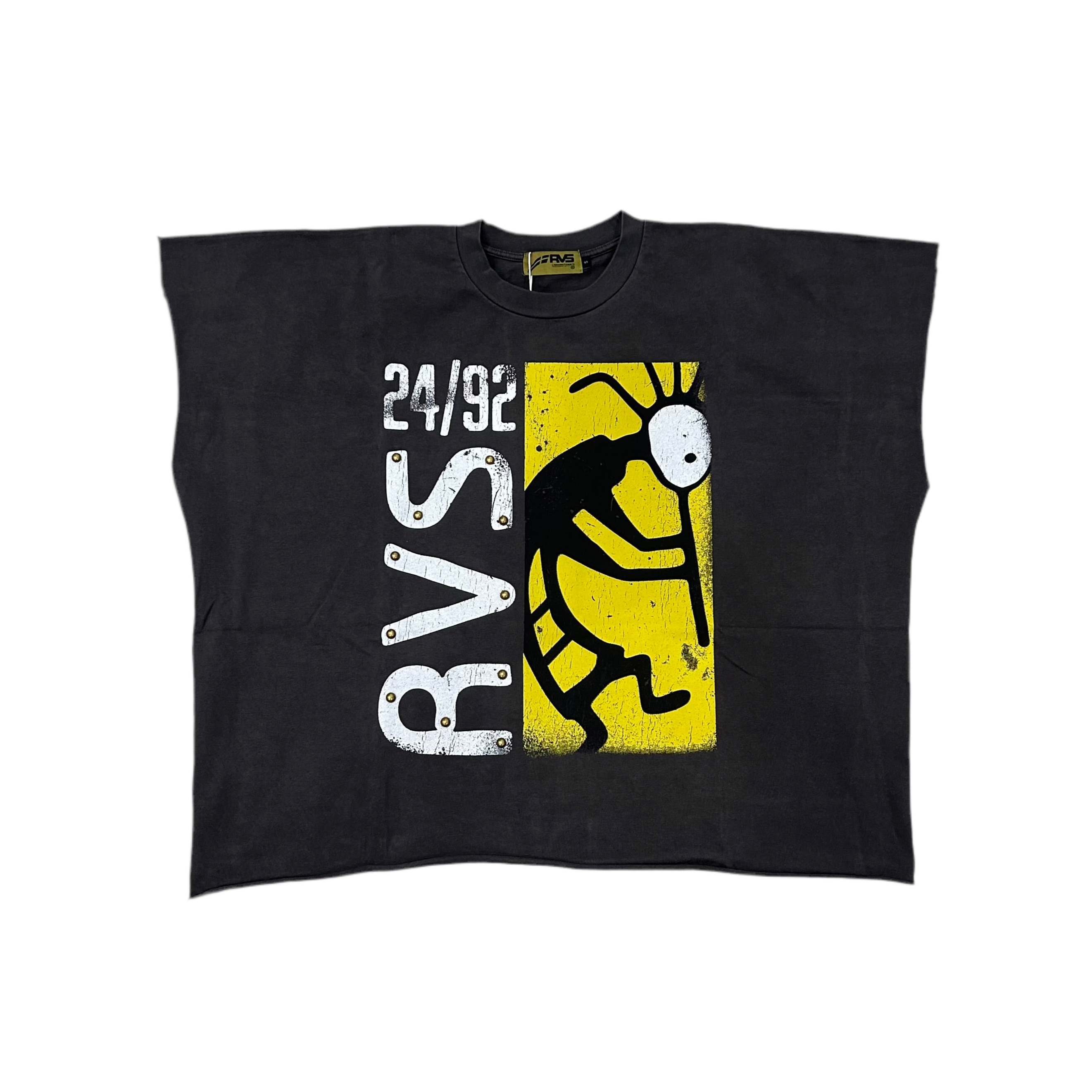 RVS LABS| BLACK ARTIFACT CUT OFF WING TEE