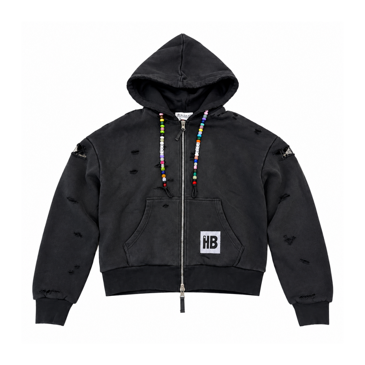 HYPEBOYS THERMAL BEADS HOODIE ( BLACK )