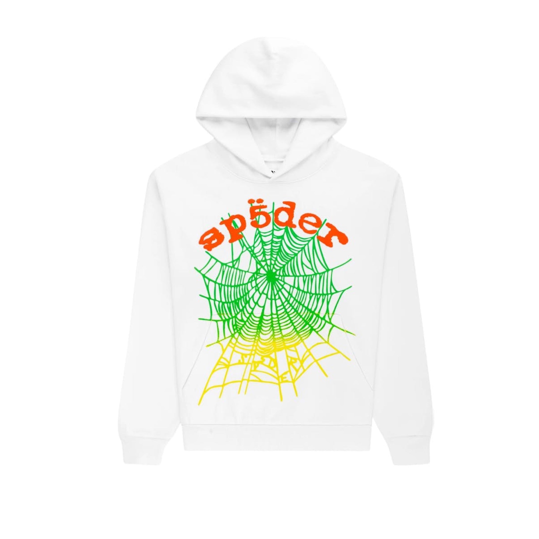 SP5DER Star OG Web V2 hoodie White Green Orange Yellow