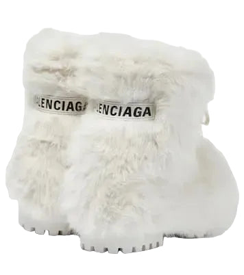Balenciaga Alaska Mink Faux Fur snow boots