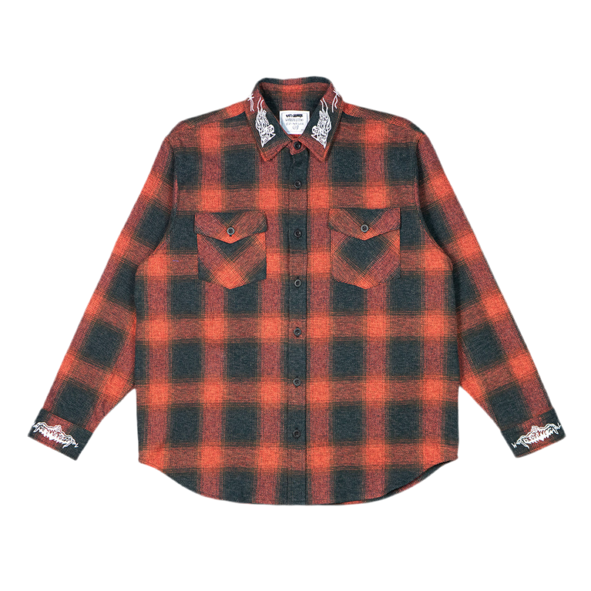 WARREN LOTAS JAPANESE FLANNEL WORK SHIRT RED