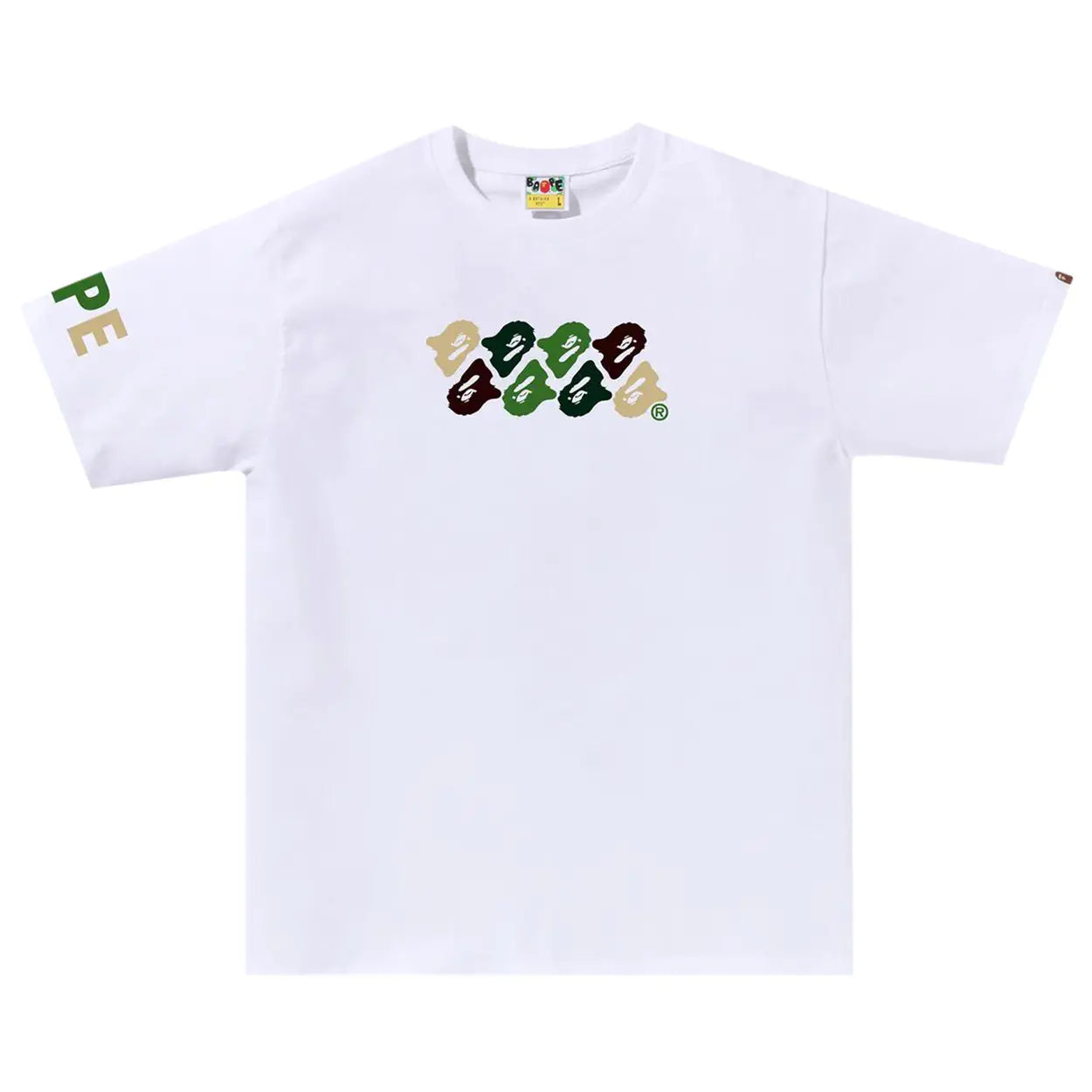BAPE ABC Camo Tee White/Green