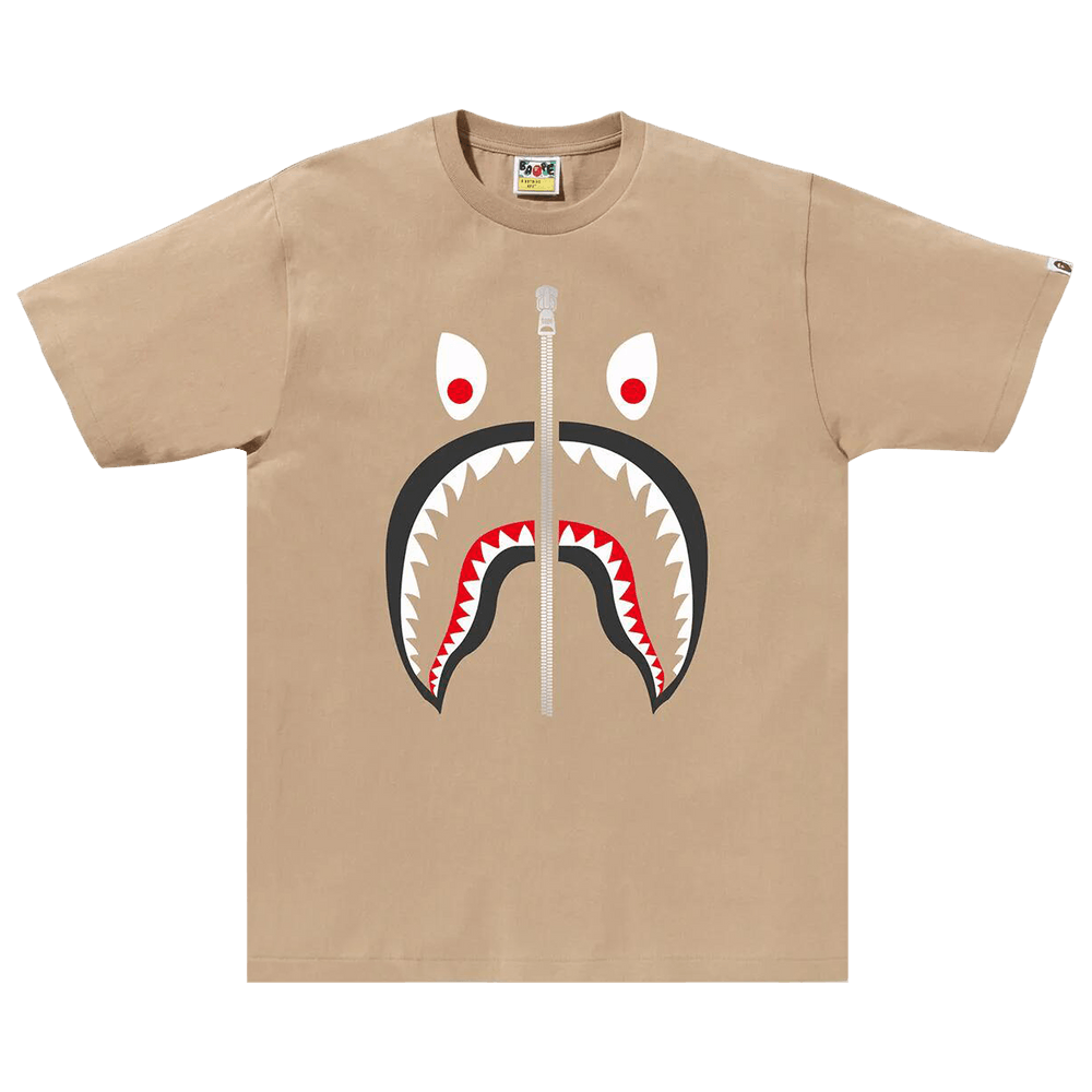 BAPE MAD SHARK TEE BEIGE