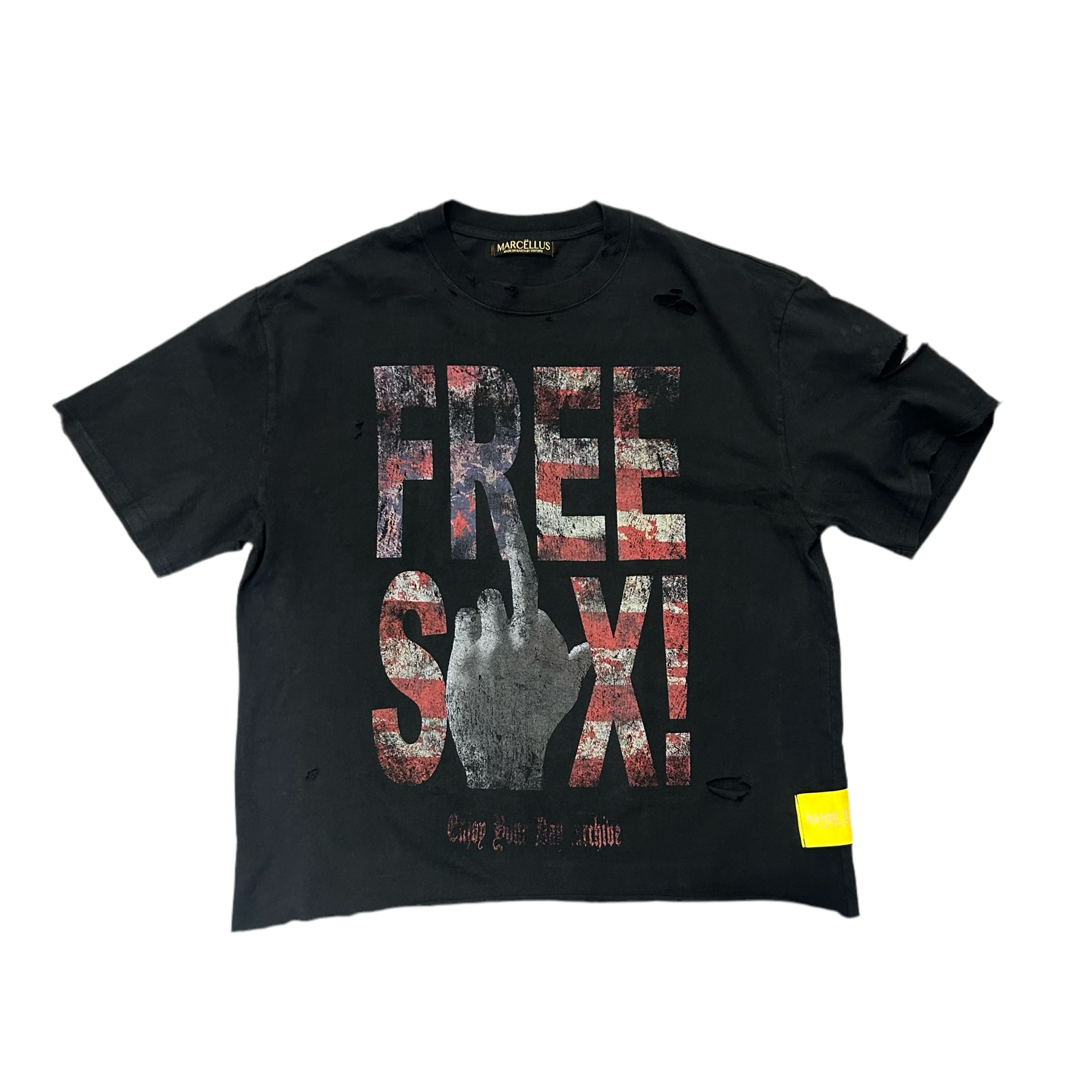 MARCËLLUS FREE S*X AMERICAN FLAG TEE