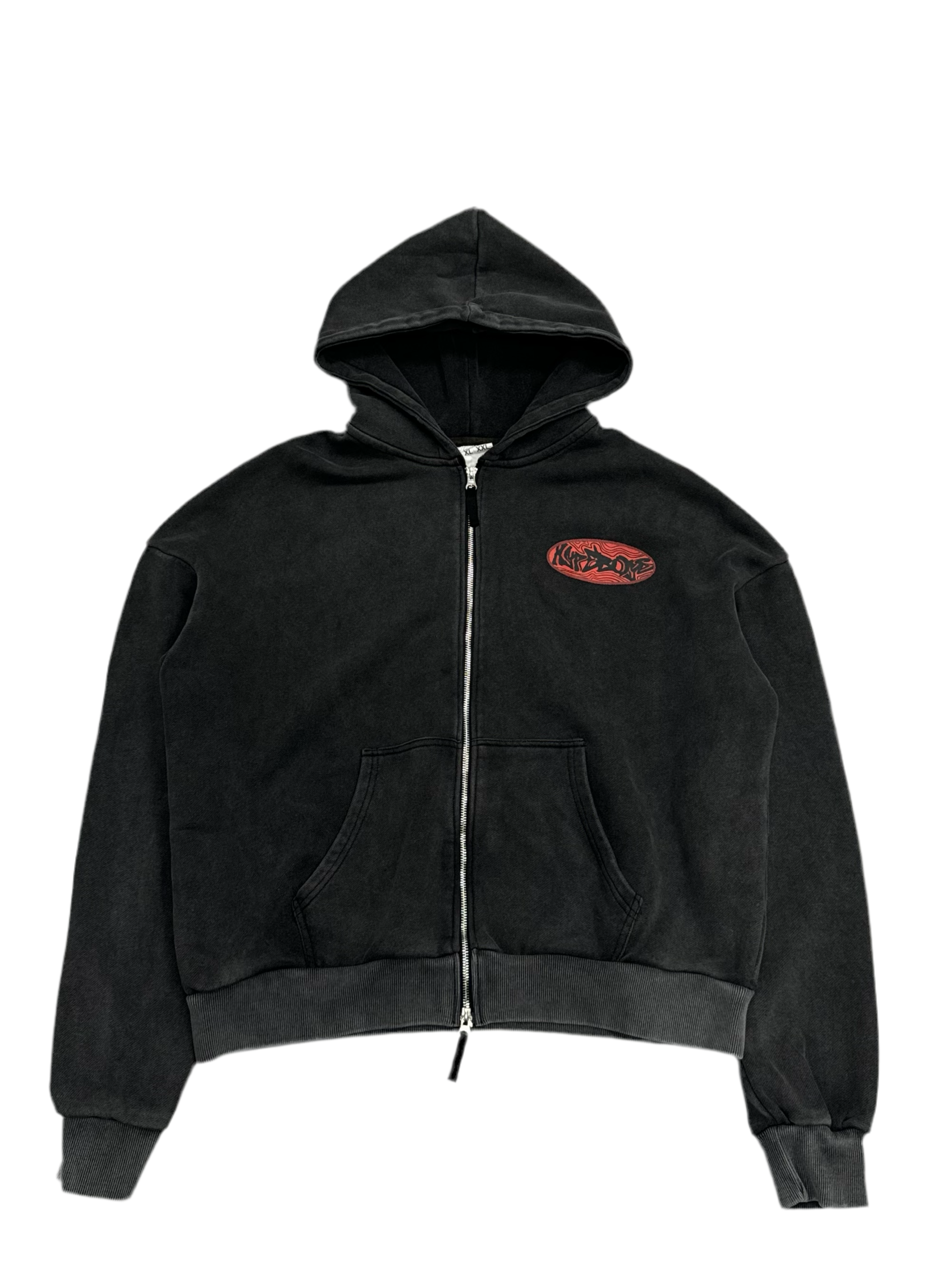 HYPEBOYS WAVE WASHED HOODIE ( BLACK )