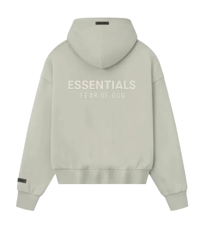 Essentials Classic Full Zip Hoodie Abbey Stone