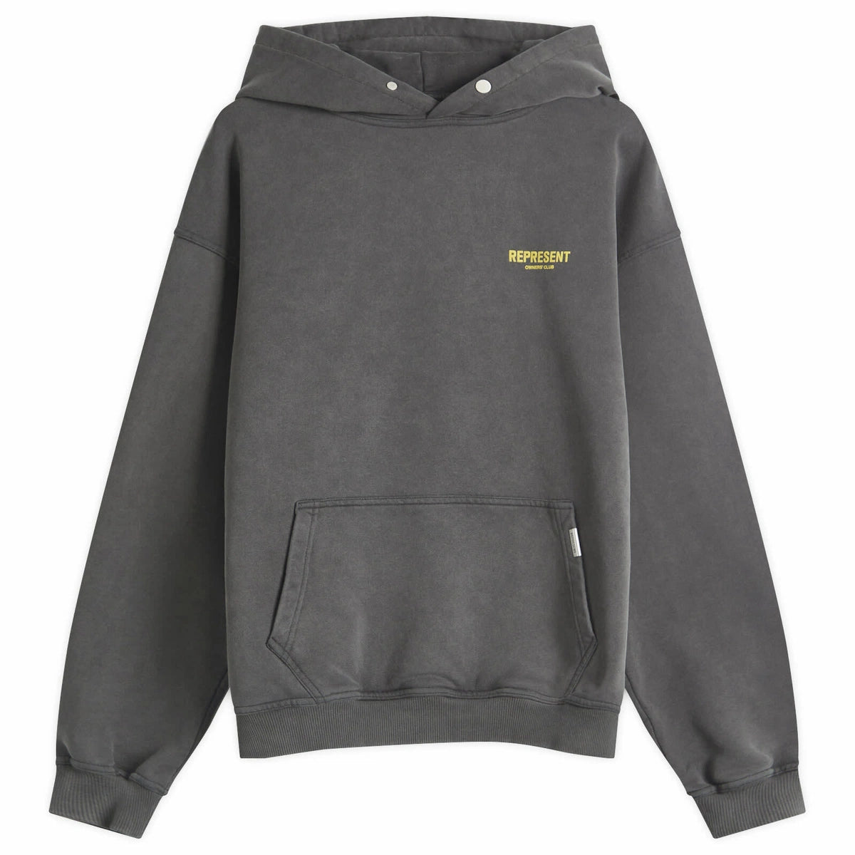 Represent Owners Club Hoodie in Vintage Grey & Yellow