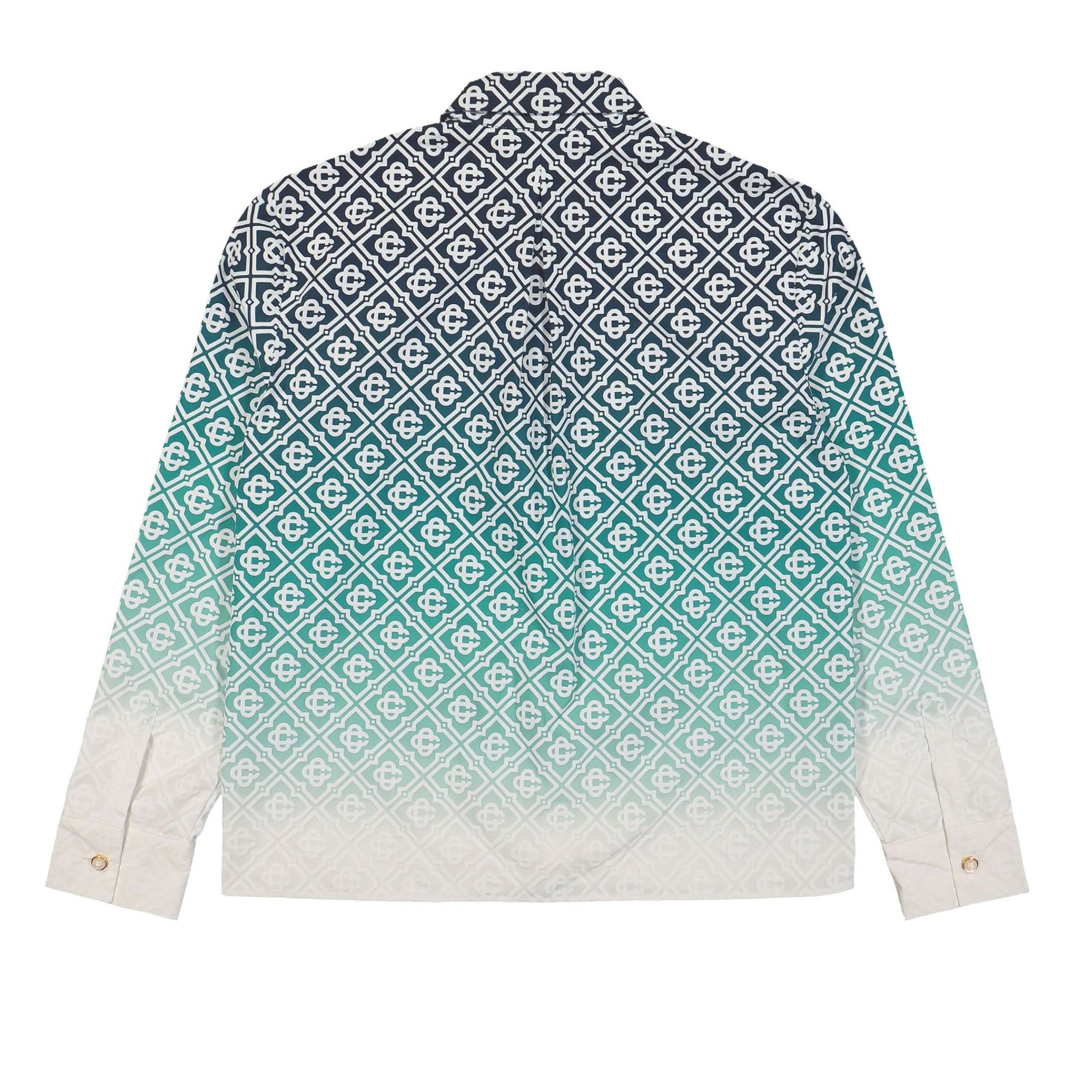 Casablanca Raised-Monogram Shirt Midnight Gradient