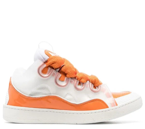 Lanvin Curb Sneaker Orange & White