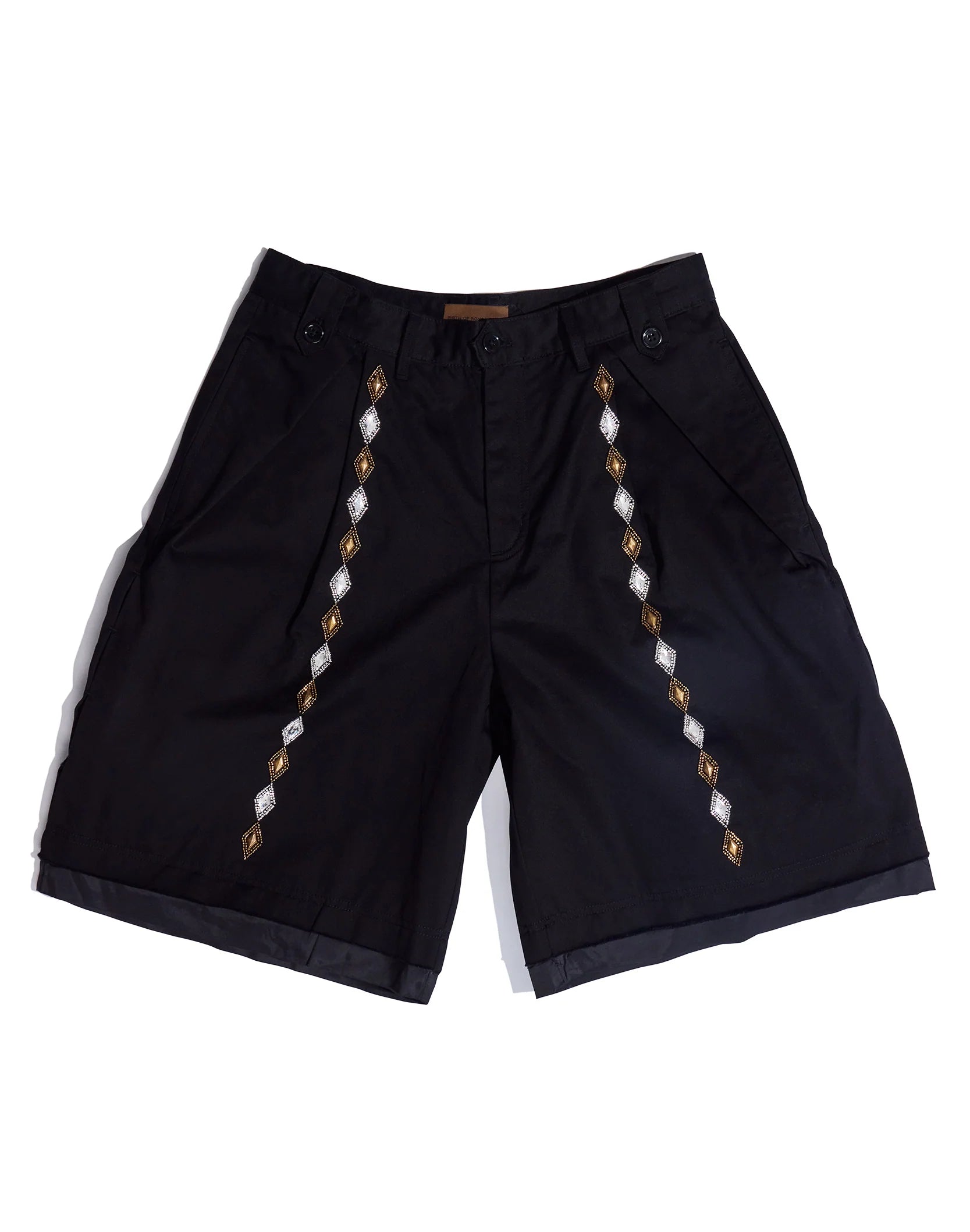 BIRTH OF ROYAL CHILD | Gemstone Bermuda Shorts in BLK